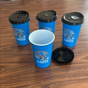 11:01 NFL Detroit Lions Cups (4 cups)
